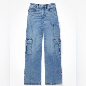 American Eagle Ultra High Rise Wide Leg Cargo Jean